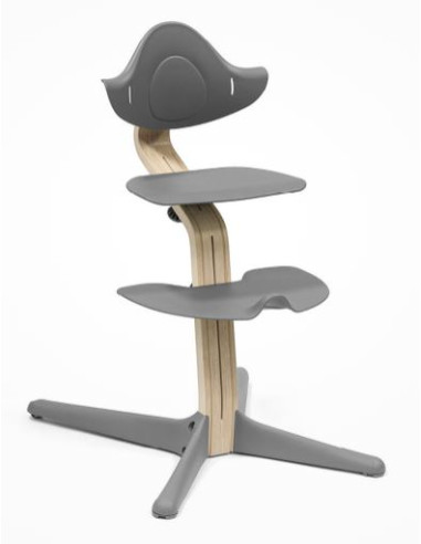 Chaise haute Nomi Naturel - Gris EXPO
