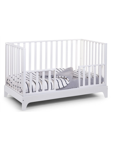 Lit bébé évolutif bois 70x140 cm - Blanc