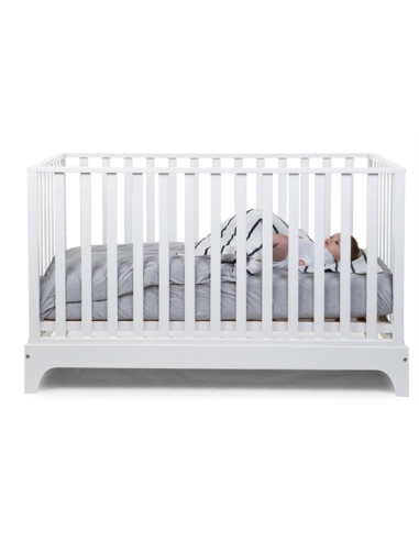 Lit bébé évolutif bois 70x140 cm - Blanc