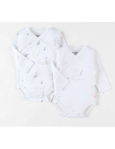 Bodys Bio croisés ML 2pces 00M - Savana