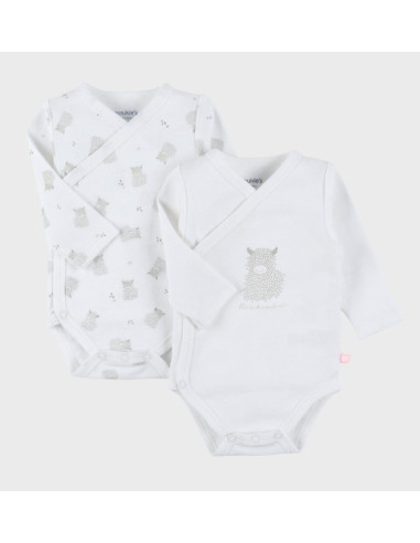 Bodys Bio croisés ML 2pces 3M - Fluffy