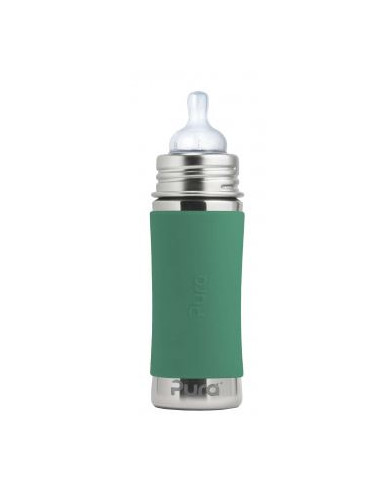 Biberon inox Pura 325 ml - Moss sleeve