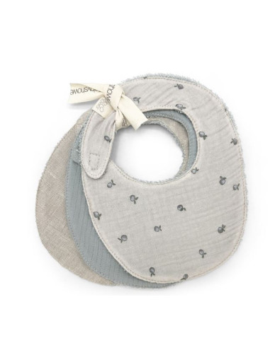Set de 3 bavoirs 0-3m - Apricot