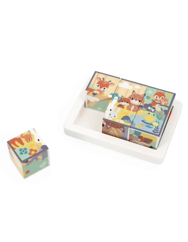 Puzzle 6 cubes en Bois - Pure