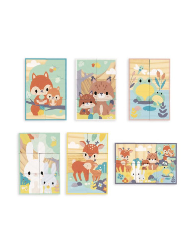 Puzzle 6 cubes en Bois - Pure