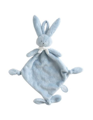 Doudou attache sucette Ella 25cm - Bleu