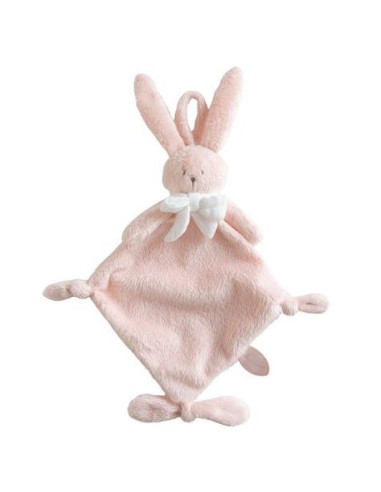 Doudou attache sucette Ella 25cm - Rose