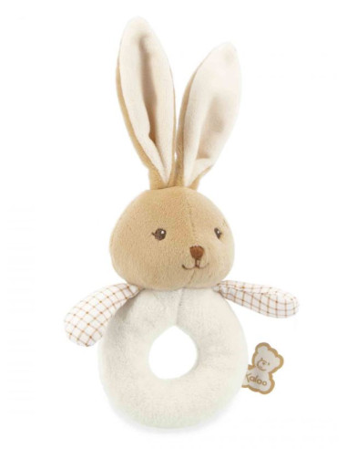 Doudou Hochet lapin - Crème