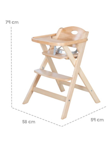 Chaise haute pliable Fold up - Bois...