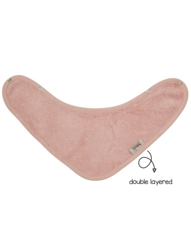 Bandana en bambou doublé - Misty rose