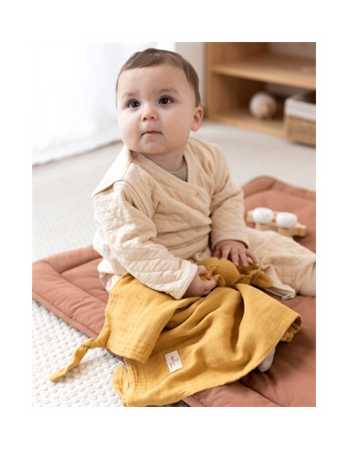 Doudou tetra Bunny 40x40 - Ocre