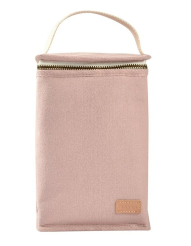 Pochette repas isotherme - Rose poudré