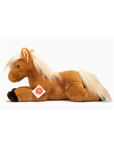 Cheval en peluche allongé 34 cm