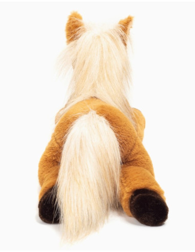 Cheval en peluche allongé 34 cm