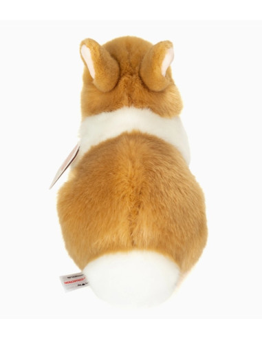 Peluche Lapin beige et blanc 23 cm 