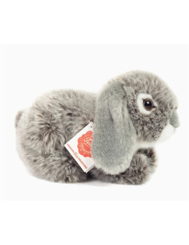 Peluche Lapin bélier gris 18 cm 