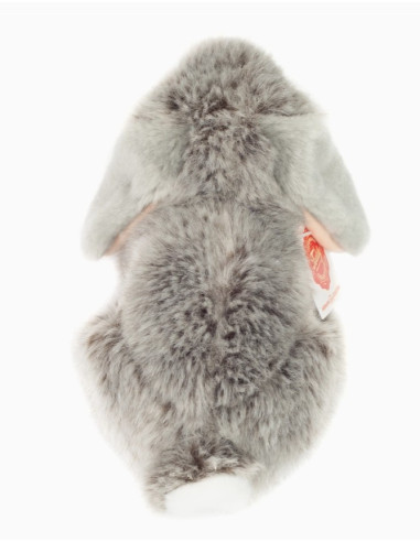 Peluche Lapin bélier gris 18 cm 