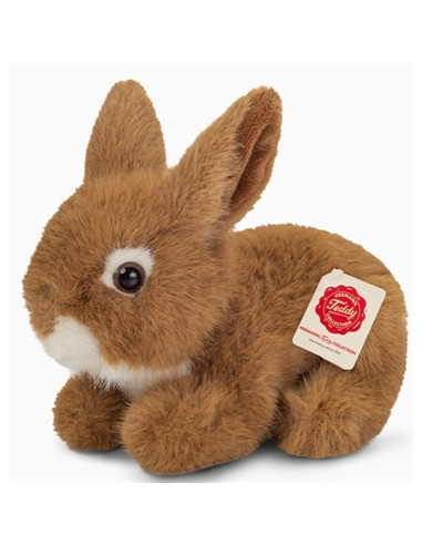 Peluche Lièvre assis brun 17 cm