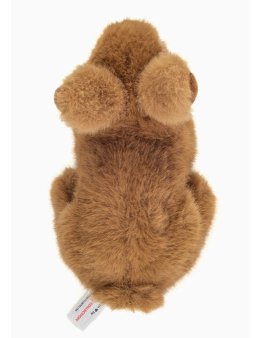 Peluche Lièvre assis brun 17 cm