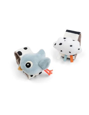 Lot de 2 hochets de poignet - Happy...