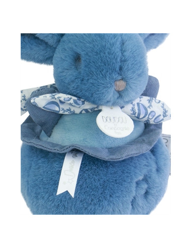 Boîte à musique Lapin 20 cm - Bleu