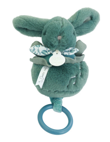 Boîte à musique Lapin 20 cm - Vert Sauge
