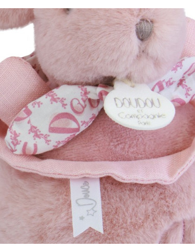 Boîte à musique Lapin 20 cm - Rose