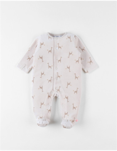 Pyjama Dors-bien velours AOP - Little...
