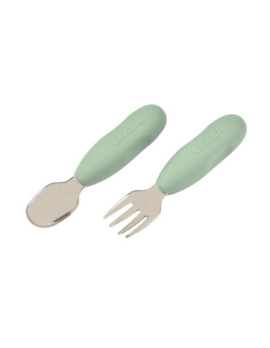 Lot de 2 pré-couverts inox - Sage Green
