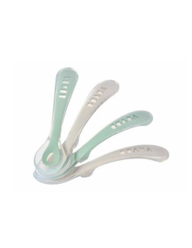 Cuillères 2ème âge - 4pces - Silicone...