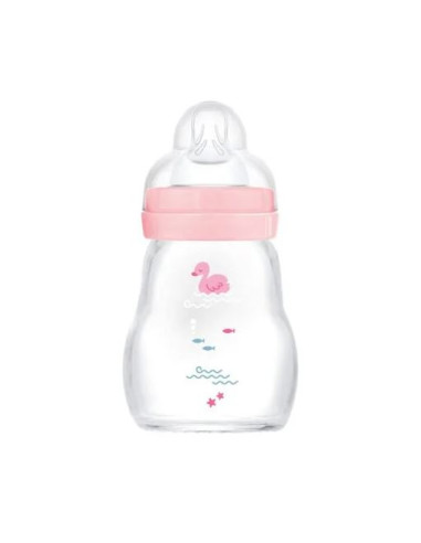 Biberon Verre MAM Forest 170ml - Rose...