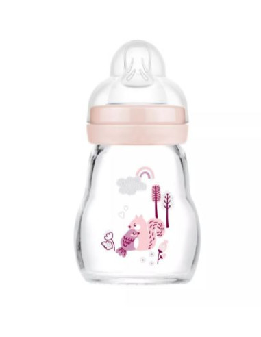 Biberon Verre MAM Forest 170ml - Rose