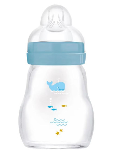 Biberon Verre MAM Forest 170ml - Bleu...