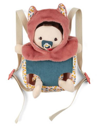 Poupée Jeanne et son porte-bébé