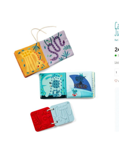 3 livres sensoriels pour bébé - Jungle
