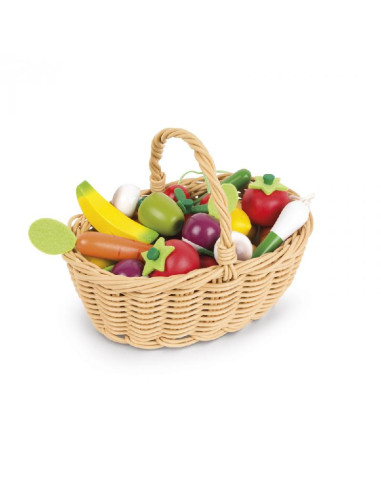 Panier de Fruits et Légumes - Bois