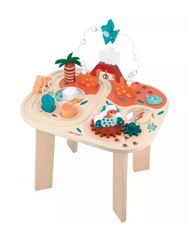 Table d'activités en bois - Dino