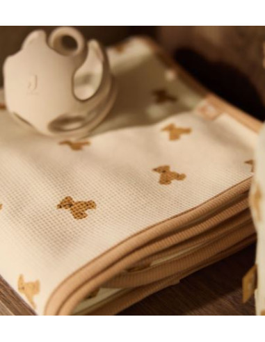 Couverture berceau 75x100cm Waffle -...