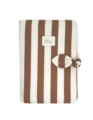 Protège carnet santé noeud - Caramel...
