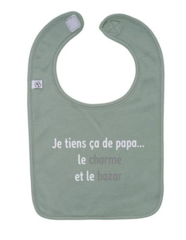 Bavoir phrase Je tiens ça de Papa......