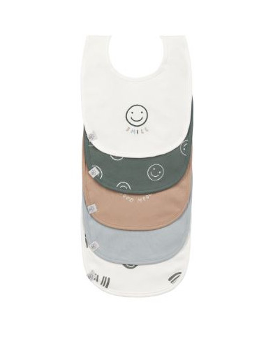 Bavoir imperméable coton bio 5pcs -...