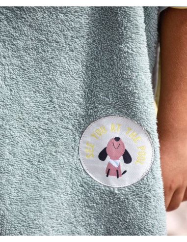 Poncho de bain éponge - Illusion Blue