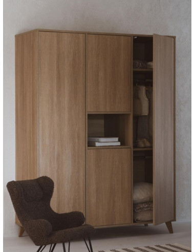 Garde-robe 3 portes - Loft Honey Ash
