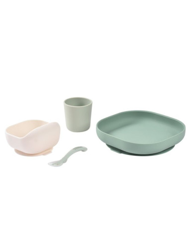 Coffret repas silicone 4 pièces -...