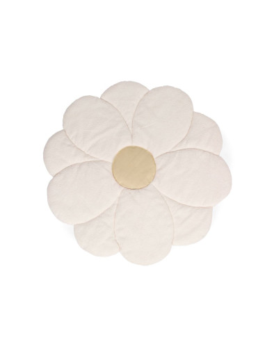 Tapis de jeu Fleur 110cm - Ecru/Jaune