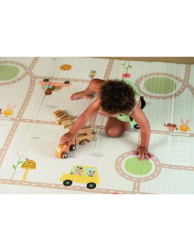 Grand tapis pliable réversible -...