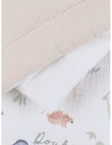 Couverture 75x100 mousseline - Dino
