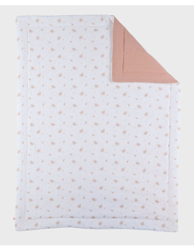 Couverture 75x100 mousseline - Fleurs...
