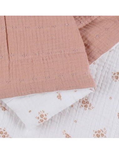 Couverture 75x100 mousseline - Fleurs...