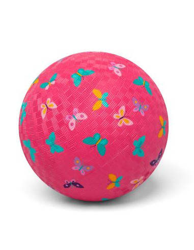 Balle en caoutchouc 18cm - Papillons